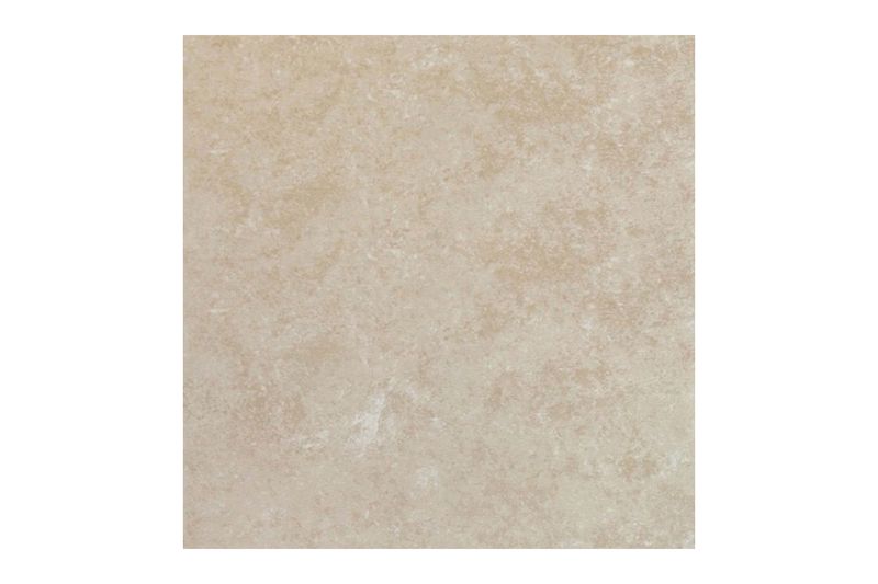 Baldosa Falcon 36x36 beige monocolor satinado Porcelanite, vista frontal de la pieza cuadrada con textura marmolada