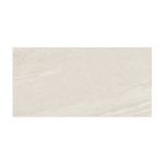Porcelanato 60 x 120 cemento blanco Geotiles, vista frontal de la pieza rectangular con textura mineral clara