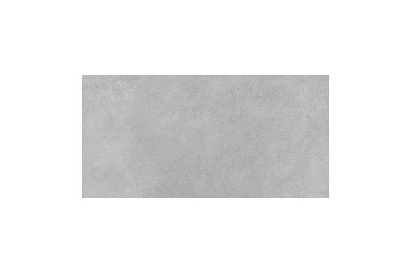 Porcelanato 60 x 120 Portland R10 perla rect Geotiles, pieza rectangular de color gris claro con textura cementicia
