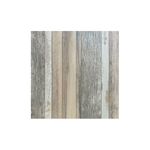Baldosa 48x48 madera natural satinado Florentina, vista frontal del diseño con vetas de madera en tonos beige y gris