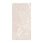 Porcelanato 60x120 Lucid Bianco Brillante Rect Sinsa, vista frontal de la pieza con vetas blancas y beige