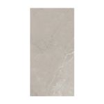 Porcelanato 60 x 120 Lanzarote gris brillante rectificado Sinsa, vista frontal de la pieza con vetas naturales