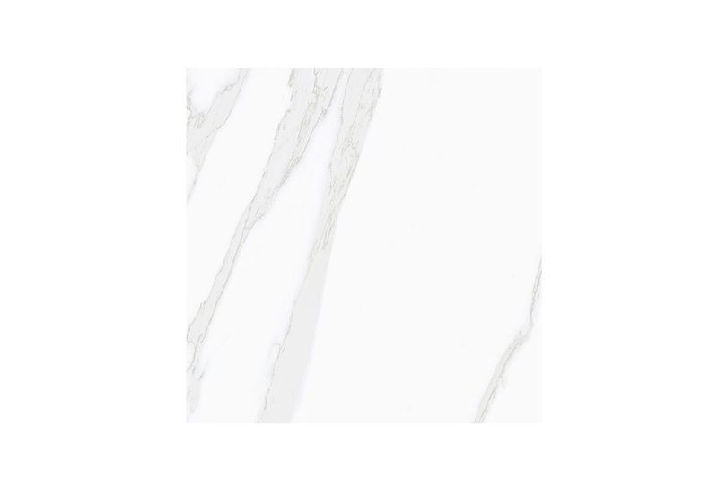 Porcelanato 60x60 mármol Satvario Royal rectificado Sunheart, vista cenital de la pieza blanca con vetas grises