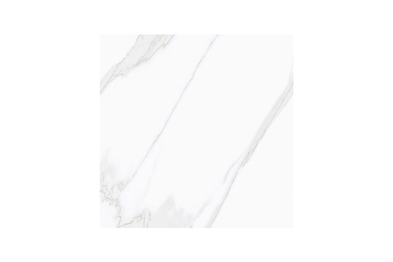 Porcelanato 60x60 Mármol Satvario Royal Rect BR Sunhearrt, detalle de la superficie blanca con vetas grises naturales