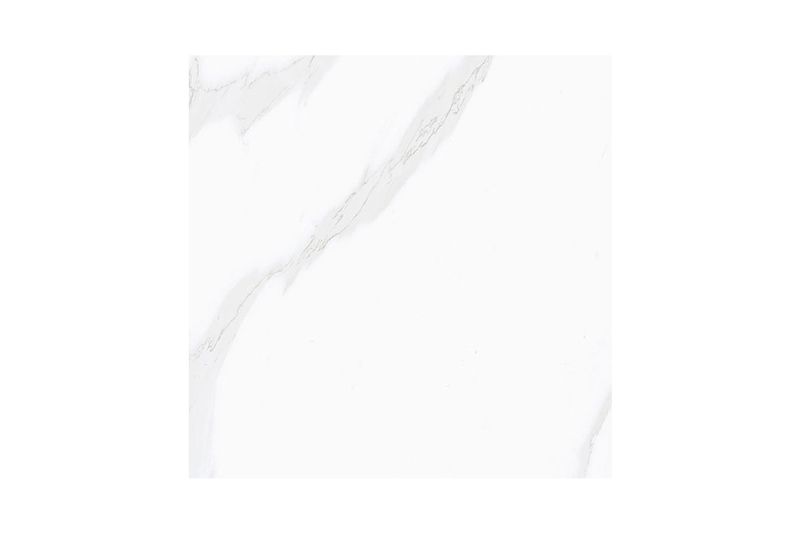 Porcelanato 60x60 mármol Satvario Royal Rect BR Sunhearrt, vista cenital de la pieza con vetas grises sobre fondo blanco