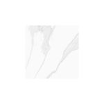 Porcelanato 60x60 mármol Satvario Royal rectificado brillante Sunhearrt, primer plano con vetas grises sobre fondo blanco