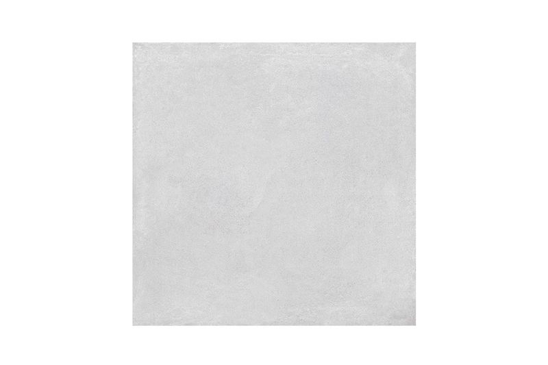 Porcelanato 60 x 60 Poetry Grigio mate rect Sunhearrt, pieza cuadrada vista frontal en color gris claro