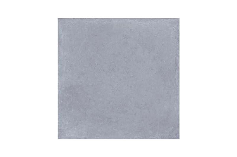 Porcelanato 60x60 Poetry azul mate rect Sunhearrt, vista frontal de una sola pieza cuadrada con textura cementicia
