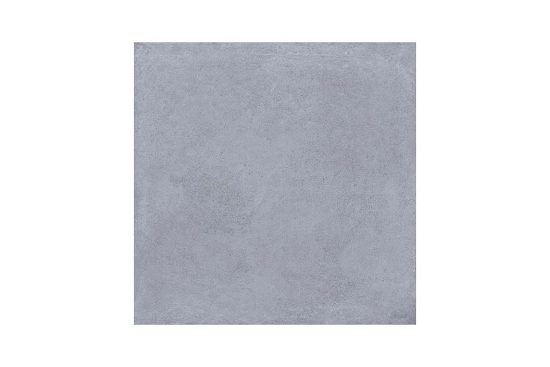 Porcelanato 60x60 Poetry azul mate rectificado Sunhearrt, vista frontal de la pieza cuadrada con textura cementicia