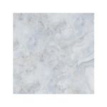 Porcelanato 120x120 Blue Agate Onyx brillante rect Sinsa, detalle de la veta y textura del acabado en color azul claro