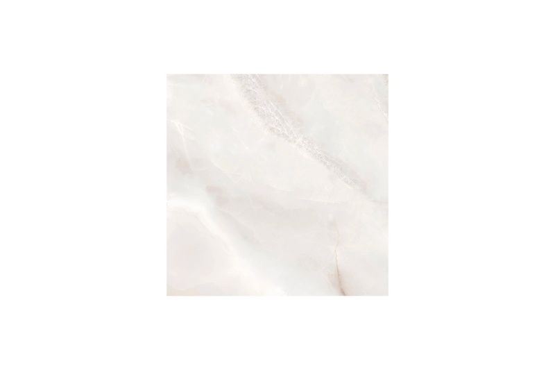 Baldosa 60x60 Muga FD gris ónix mármol brillante Lamosa, vista frontal de la pieza con vetas claras y fondo grisáceo