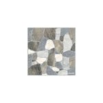 Baldosa 45x45 Rockstone gris mate San Lorenzo, vista frontal de la pieza con diseño de piedras irregulares en tonos grises