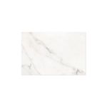 Azulejo 20x30 mármol Tomara blanco Calacata brillante Lamosa, vista frontal de la pieza con vetas grises sobre fondo blanco