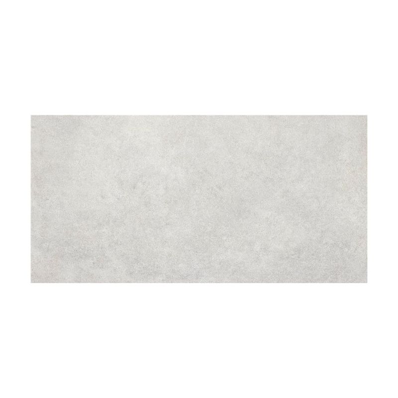 Azulejo 25 x 50 Faroe pearl mate Stn Cerámica, vista frontal de la pieza rectangular con textura granulada gris claro