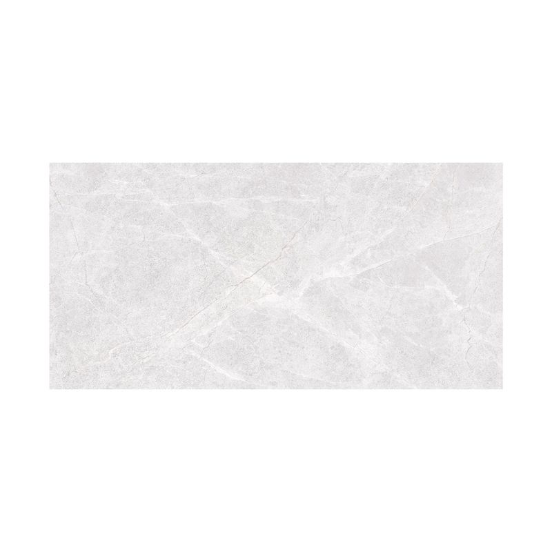 Porcelanato 60x120 gres perla mármol WPY12045 brillante rect Porcelatino, vista frontal de la pieza con vetas grises