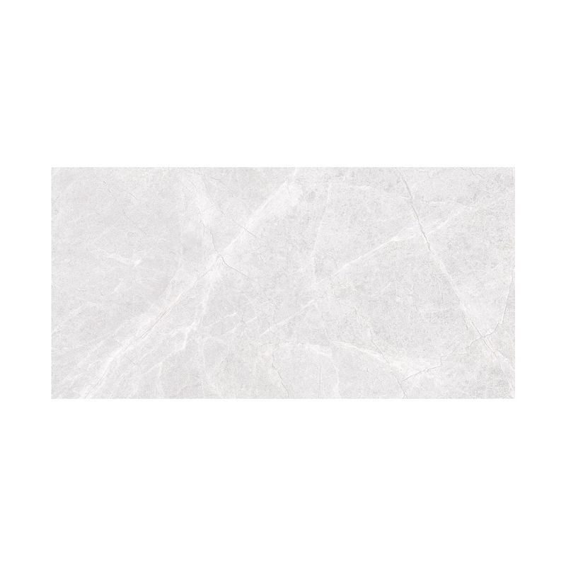 Porcelanato 60x120 gres perla mármol WPY12045 brillante rect Porcelatino, pieza rectangular con vetas grisáceas claras