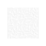 Azulejo Casablanca curva RLV blanco brillante San Lorenzo de 30x60, tres piezas instaladas mostrando relieve orgánico