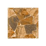 Baldosa 60x60 Aruzha natural piedra mate San Lorenzo, vista frontal con diseño de piedras irregulares en tonos ocres