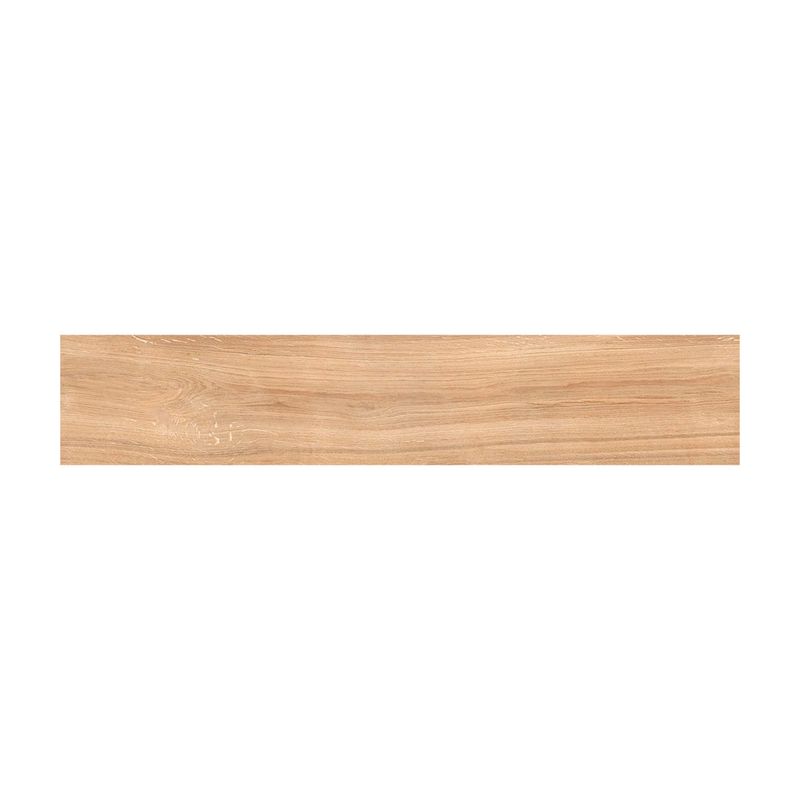 Baldosa gres madera 19x57 selva beige mate Halcón Cerámicas, vista frontal de la pieza con vetas naturales de madera