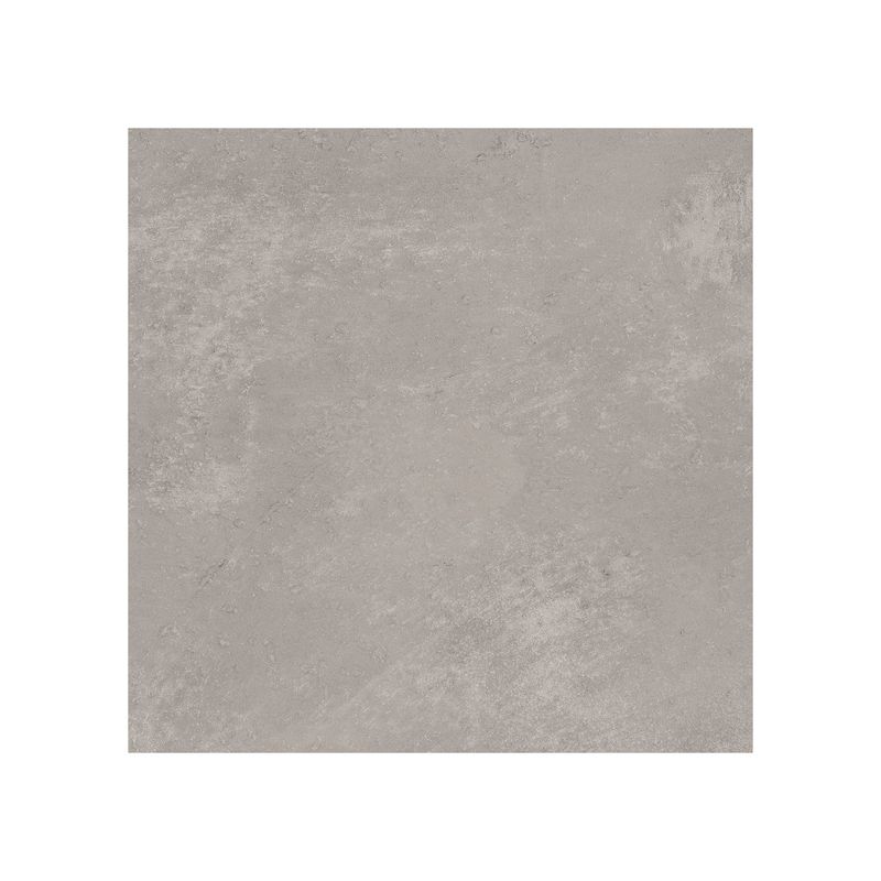 Porcelanato 60.5 x 60.5 Halcón Cerámicas, vista frontal de la pieza cuadrada en color gris cemento mate