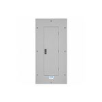 Tablero tipo PRL1X monofásico 42 circuitos 225A PD2 empotrar Eaton, vista frontal del gabinete gris cerrado con cerradura