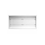 Luminaria LED Troffer 2x4 48 W 6000 lm 4000 K Ilukon, vista frontal del chasis blanco con tiras LED internas