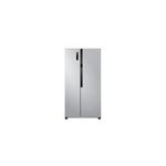 Refrigerador inverter 519 l side by side sin dispensador LG acero pulido, vista frontal con puertas cerradas