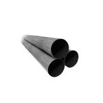 Tubo PVC sanitario 6 mts SDR 41 6 pulgadas 100 psi Durman, tres tubos grises apilados en perspectiva diagonal