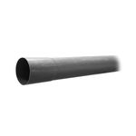 Tubo PVC sanitario 6 mts SDR 41 6 pulgadas 100 PSI Durman, vista lateral del tubo gris oscuro con enfoque en el extremo
