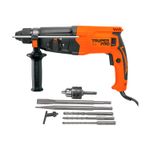 Rotomartillo SDS Plus eléctrico Truper de 3.2 Joules, 800 W y 1-1/8 pulgadas, color naranja y negro con kit de brocas