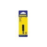 Cortador de tarugos Irwin de 1/4 pulgadas, herramienta negra en su empaque amarillo y azul
