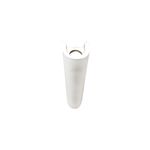 Lavamano blanco de pedestal 1H XFH-207 Oakbrook, vista superior del pedestal blanco resaltando el orificio de drenaje