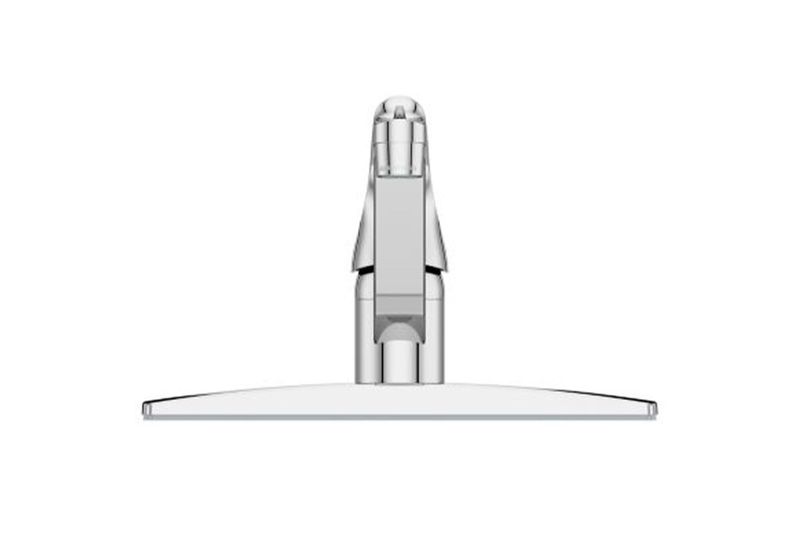Llave para pantry 1 manija cuello bajo Pfister Series, vista frontal simétrica del grifo en acabado cromado
