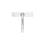 Llave para pantry 1 manija cuello bajo Pfister Series, vista superior del grifo cromado con manija plana