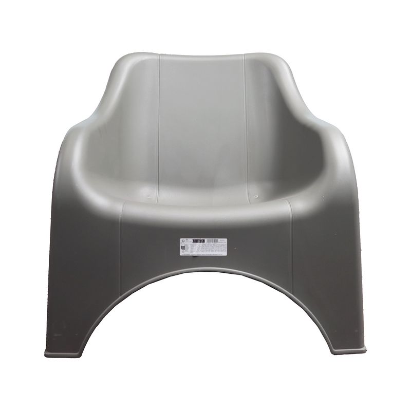 Silla individual verde Nuvola Koopman, vista frontal del asiento monobloque de plástico