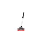 Raspador para BBQ Grill Mark, vista frontal completa con mango negro y base roja con texto blanco
