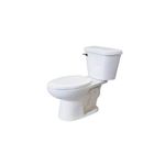 Sanitario 2 piezas palanca blanco elongado cierre normal 16.5-3 Home Plus, vista lateral completa del inodoro blanco