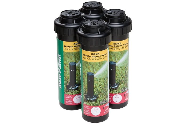 Aspersor para jardín rotor pop up Rain Bird 19'-32' alcance 180 grados ajustable, juego de cuatro unidades en su empaque