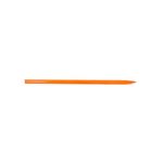 Barra ochavada Truper de 1 pulgada x 175 cm punta aguda, vista lateral completa de la herramienta en color naranja