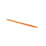 Barra ochavada Truper de 1 pulgada x 175 cm punta, vista lateral completa en color naranja sobre fondo blanco