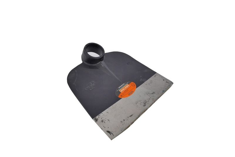 Azadón jardinero sin mango Imacasa de 2.5 lbs barnizado, vista frontal del metal con etiqueta naranja circular