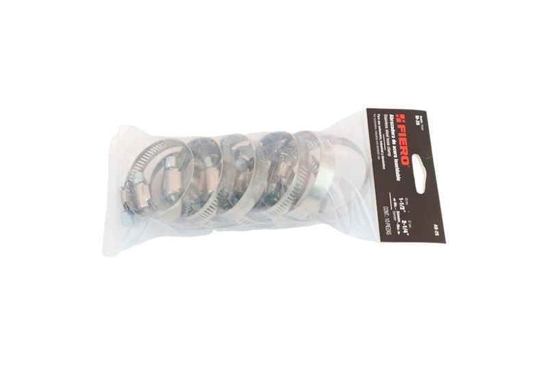 Set de bridas sin fin 10 piezas Fiero de 1-1/2 x 2-1/4 pulgadas, empaque plástico con las piezas y etiqueta de marca