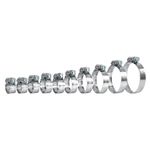 Set de bridas sin fin 10 piezas Fiero Truper de 1-1/2 x 2-1/4 pulgadas, alineadas en orden creciente de tamaño