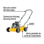Cortagrama a gas 16 pulgadas 99 CC 3 HP Pretul, gráfico con indicadores de partes y funciones del equipo