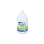 Alguicida para piscina Algisol AquaChlor de 1 galón, envase plástico blanco con etiqueta azul y verde