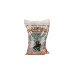 Abono orgánico mulch café Mulch Nica de 1 pie cúbico, bolsa plástica transparente con ilustración de árbol y texto