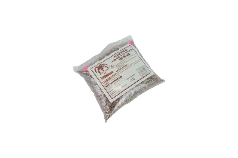 Fertilizante completo 15-15-15 3 lbs Eficaz, empaque plástico transparente con etiqueta blanca y roja con el producto