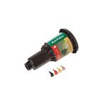 Aspersor para jardín impacto rotor pop up Rain Bird de 24-45 pies alcance, equipo negro con boquillas de colores