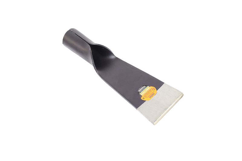 Coba natural pulido uso pesado Imacasa de 3 libras, vista lateral de la hoja metálica con etiqueta amarilla