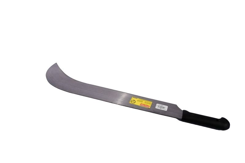 Machete cuma Imacasa de 24 pulgadas, vista lateral completa con hoja curva y mango negro